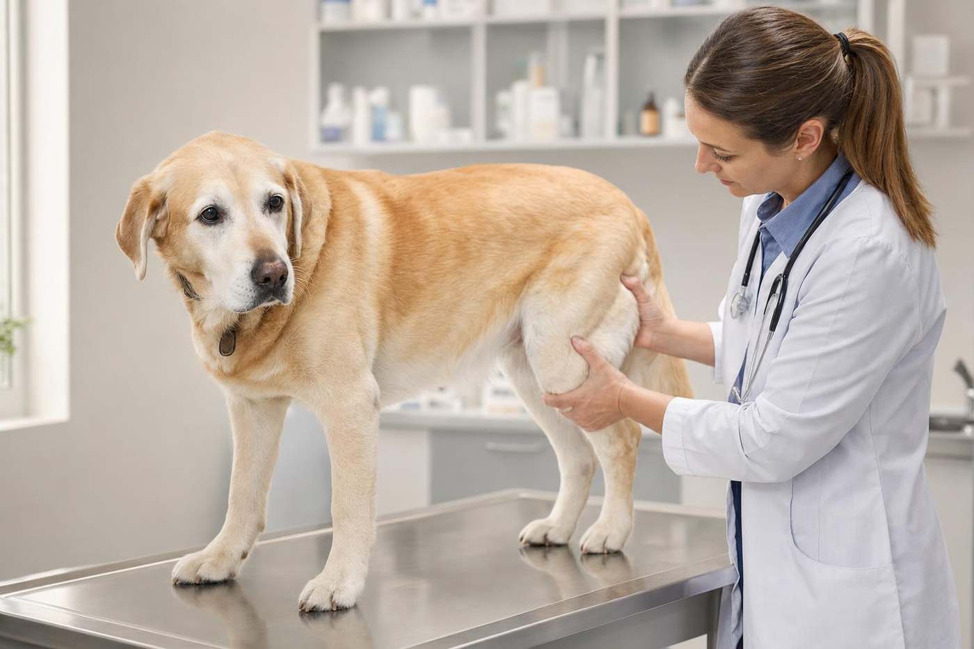 Por qué mi perro arrastra el trasero por el suelo: revisión veterinaria de la zona perianal de un perro, la consulta es el paso correcto ante el scooting porque la causa más frecuente, los problemas de glándulas anales, necesita diagnóstico profesional