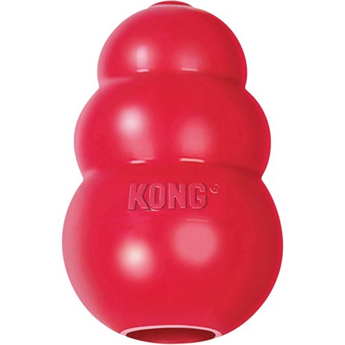 KONG Classic Juguete de Caucho Natural para Perros, Rellenable, Rojo, Talla L