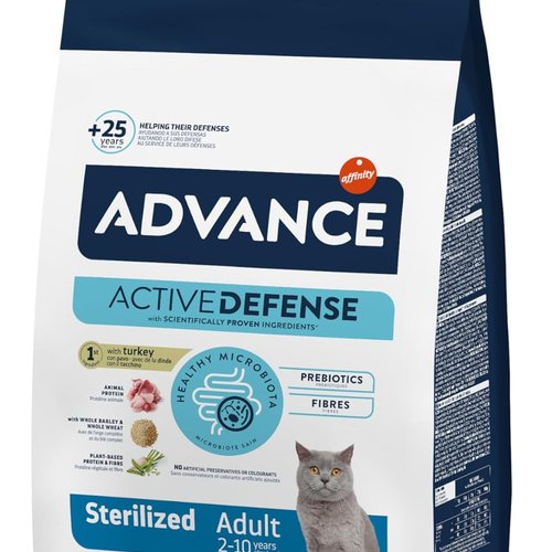 Advance Cat Adult Sterilized, Pienso para Gatos Adultos Esterilizados con Pavo, 1,5kg