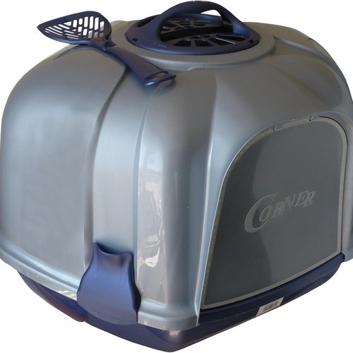 ARQUIVET Caseta Gato Corner - 50 x 60 x 41 cm - Casa higiénica Cerrada - Arenero Cubierto de plástico para Gatos - Casita de Posible Uso Exterior para felinos