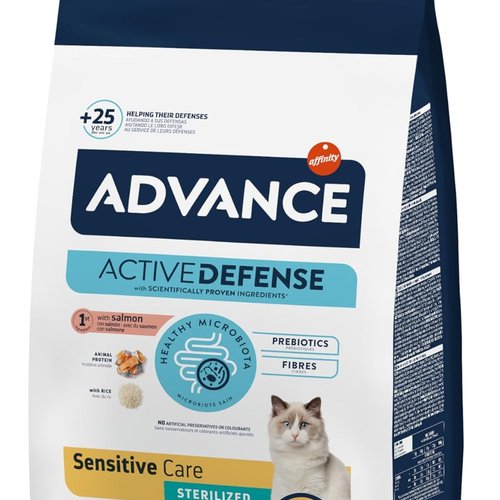 Advance Cat Sensitive Sterilized, Pienso para Gatos Adultos Esterilizados con Sensibilidades Digestivas con Salmón, 1,5kg