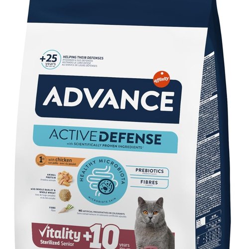 Advance Cat Senior Sterilized, Pienso para Gatos Senior Esterilizados con Pollo, 1,5kg