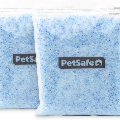 PetSafe ScoopFree Premium Arena de Cristal para Gatos - Control de Olores, Sin Polvo - Azul Premium, Pack de 2