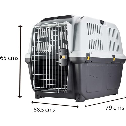 Skudo IATA Transportín Homologado para Perro o Gato, Rígido, Apto para Viaje en Avión, Coche y Tren