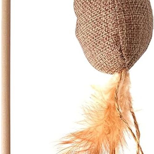 Arquivet - Caña para Gatos para Jugar - Ratón - Gama Natural