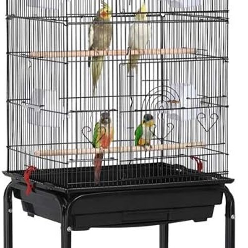 Yaheetech Jaula para Pájaros Jaula de Aves Canarios 46 x 35,5 x 162 cm