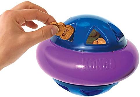 KONG HOPZ Ball Pelota Interactiva Dispensadora de Premios, Estimulante de Inteligencia para Perros, Talla S