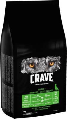 Crave Alimento seco para Adultos con Cordero y Ternera, 7 kg – Comida para Perros Premium con Alto Contenido Proteico
