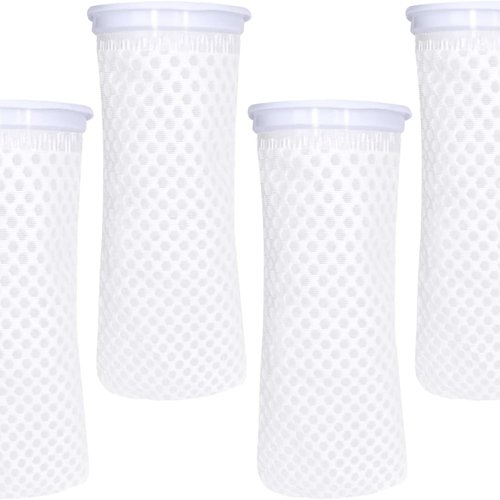 4 Paquetes de Calcetines Filtrados de Panal de 150 Micras, Calcetines Filtrados de Acuario, Calcetines Filtrados de Panal 3D, Calcetines Filtrados contra Desbordamientos