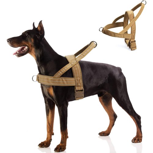 Arnés Antitirones para Perros Grandes y Medianos, Reflectante, Ajustable, Acolchado, Transpirable para Entrenamiento
