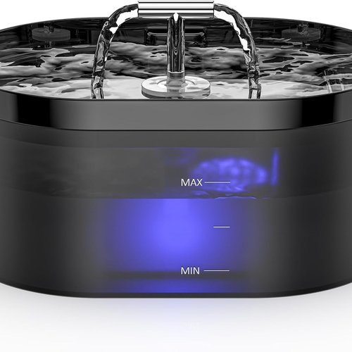 Fuente automática para Gatos, 2,2 l, con Bomba ultrasilenciosa, Filtro de carbón Activo, para Interiores, para Gatos, Perros y Otros Animales